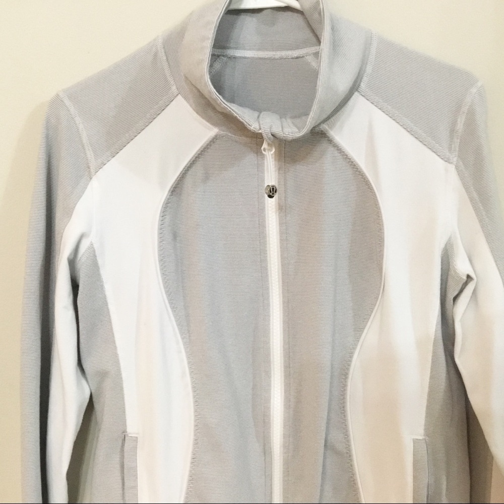 Lululemon White/Grey Jacket Size 10